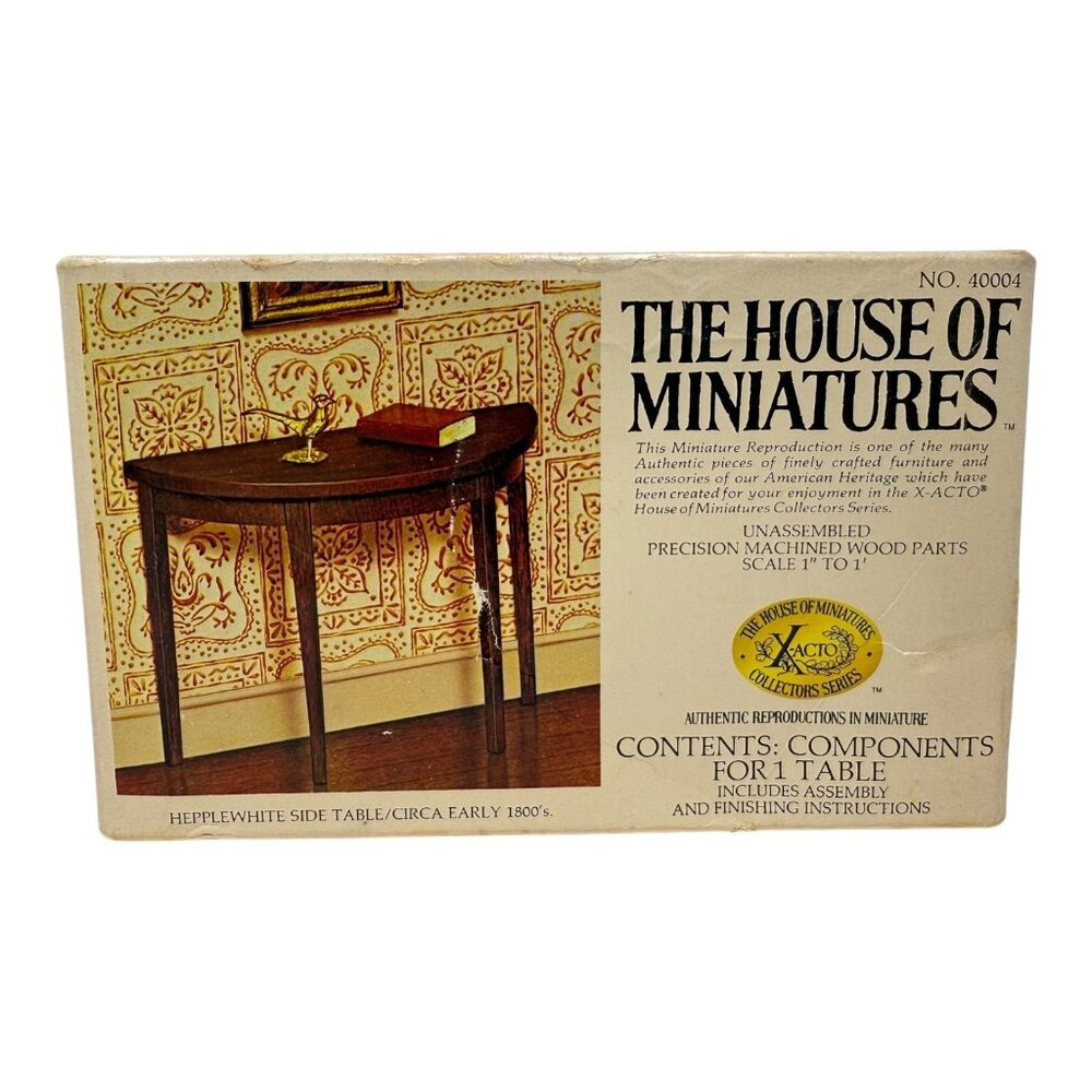 Xacto The House Of Miniatures Hepplewhite Side 1800s Table Kit 40004 Unassembled